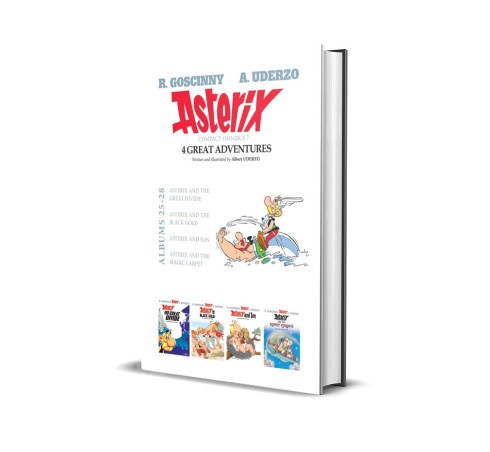 Book cover number 1 for Asterix Compact Omnibus 7 (4 Great Adventures) Albums 25- 28 written by Rene Goscinny, Albert Uderzo published by Hachette