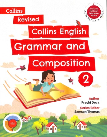 Book cover number 1 for Collins English Grammar And Composition 2 (NEP 2020) written by Prachi Deva published by Harper Collins Publishers