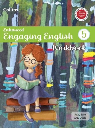 Book cover number 1 for Collins Enhanced Engaging English 5 (NCF 2023) Preparatory Stage written by Ruby Bose, Anju Gupta published by Harper Collins Publishers
