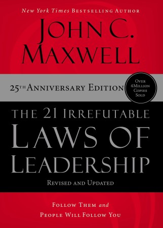 Book cover number 1 for The 21 Irrefutable Laws Of Leadership (25th Anniversary Edition) written by John C. Maxwell published by Harper Collins Publishers