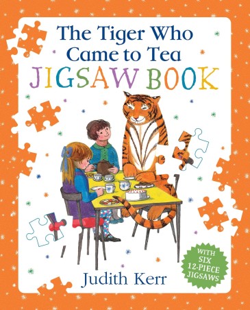 Book cover number 1 for The Tiger Who Came To Tea Jigsaw Book written by Judith Kerr published by Harper Collins Publishers