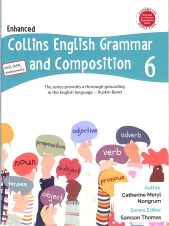 Book cover number 1 for Enhanced Collins English Grammar And Composition 6 (NCF 2023) Middle Stage written by Catherine Meryl Nongrum published by Harper Collins Publishers