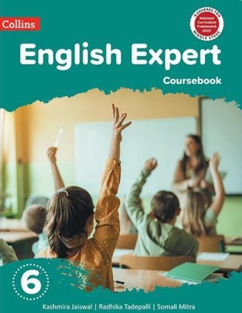 Book cover number 1 for Collins English Expert Coursebook Class 6 NCF 2023 written by Kashmira Jaiswal, Radhika Tadepalli published by Harper Collins Publishers