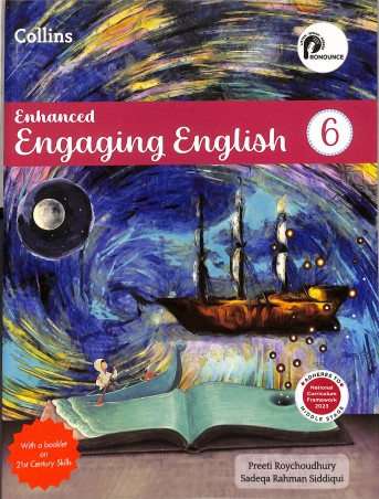Book cover number 1 for Collins Enhanced Engaging English 6 (NCF 2023) Middle Stage written by Preeti Roychoudhury, Sadeqa Rahman Siddiqui published by Harper Collins Publishers