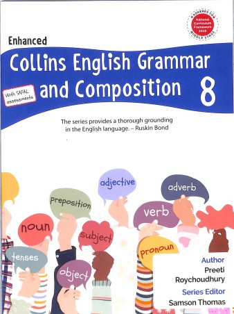 Book cover number 1 for Enhanced Collins English Grammar And Composition 8 (NCF 2023) Middle Stage written by Preeti Roychoudhury published by Harper Collins Publishers