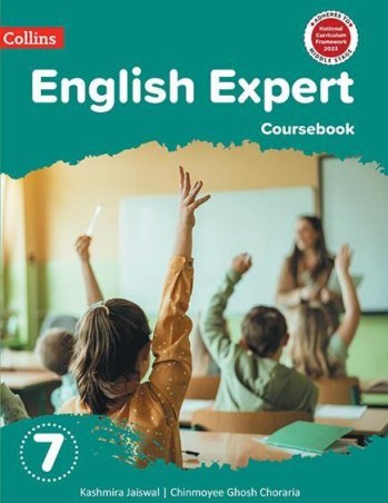 Book cover number 1 for Collins English Expert Coursebook Class 7 NCF 2023 written by Chinmoyee Ghosh Choraria, Kashmira Jaiswal published by Harper Collins Publishers