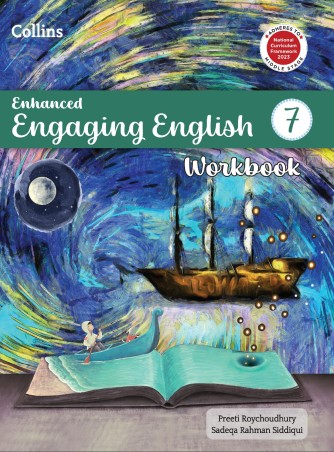 Book cover number 1 for Enhanced Engaging English Workbook 7 NCF 2023 written by Preeti Roychoudhury, Sadeqa Rahman Siddiqui published by Harper Collins Publishers