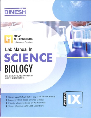Book cover number 3 for Dinesh New Millennium Lab Manual Science Class 9 ( Physics, Chemistry & Biology ) written by NA published by S. Dinesh Sales Corp.