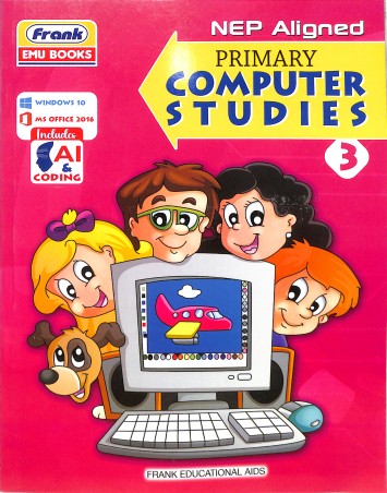 Book cover number 1 for Primary Computer Studies 3 (NCF SE 2023) written by Devashis Chakraborty, Aditi Arora published by Frank Educational Aids