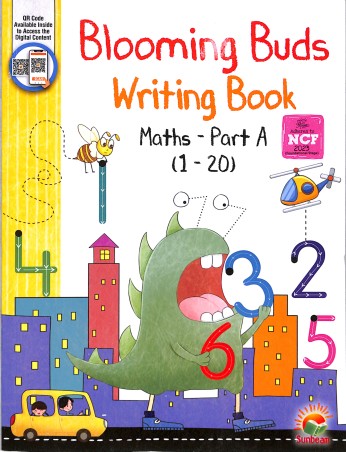 Book cover number 1 for Blooming Buds Writing Book Maths Part A (1-20) written by NA published by Sunbeam Publishers Pvt. Ltd.