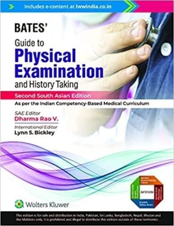 Book cover number 1 for Bate's Guide To Physical Examination and History Taking written by Dharma Rao V. published by Wolters Kluwer