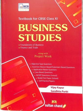 Book cover number 1 for Business Studies : Textbook For CBSE Class 11 (Along With Project Work) 2024 Edition written by Vijay Kapur, Sandhita Purbi published by Sultan Chand & Sons (P) Ltd