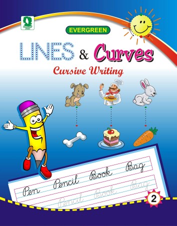 Book cover number 1 for Candid Lines & Curves Cursive Writing Class 2 (NEP 2020) written by NA published by Evergreen Publications (India) Ltd.