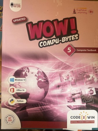 Book cover number 1 for Wow! Compu-Bytes 5 (Computer Textbook) CBSE NEP 2020 written by NA published by Proficiency Learning Solutions Private Limited