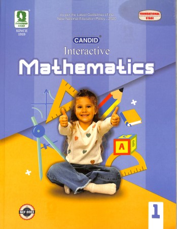 Book cover number 1 for Candid Interactive Mathematics 1 (NEP 2020 / NCF 2023) Foundational Stage written by Vivek Sehgal published by Evergreen Publications (India) Ltd.