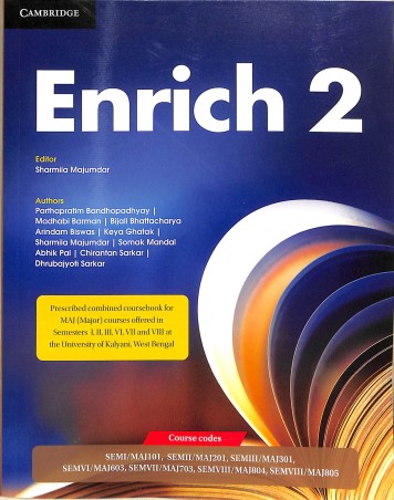 Book cover number 1 for Enrich 2 (NEP 2020) written by NA published by Cambridge University Press