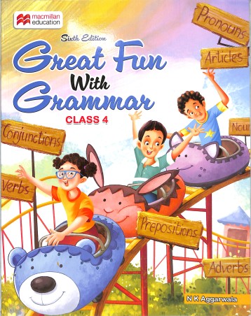 Book cover number 1 for Great Fun With Grammar Class 4 written by N. K. Aggarwala published by Macmillan Education