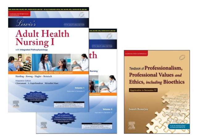 Book cover number 1 for Lewis's Adult Health Nursing Volume 1 & 2 (South Asia Edition) written by Mrinalini Mani, L. Gopichandran, Subodh Kumar published by Elsevier