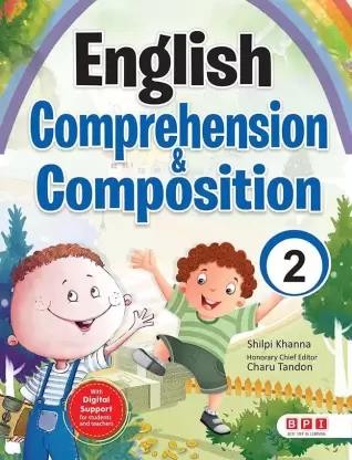 Book cover number 1 for English Comprehension & Composition Class - 2 written by NA published by BPI India Pvt Ltd