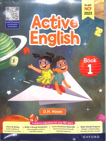 Book cover number 1 for Active English Book 1 NCF 2023 (2026 Edition) written by D. H. Howe published by Oxford University Press