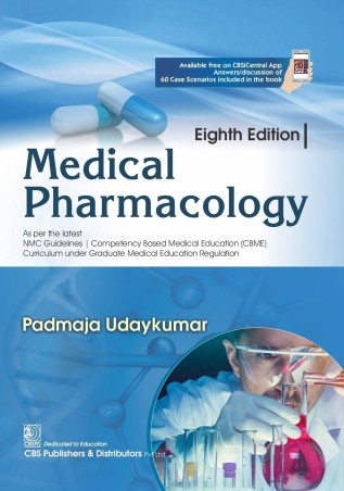 Book cover number 1 for Medical Pharmacology written by Padmaja Udaykumar published by CBS Publishers & Distributors Pvt. Ltd.