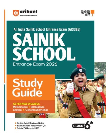 Book cover number 1 for AISSEE Sainik School Class 6 Entrance Exam 2026 Study Guide English Medium written by Sanjeev Dixit, Pradeep Srivastava, Deepali published by Arihant Publications (India) Limited