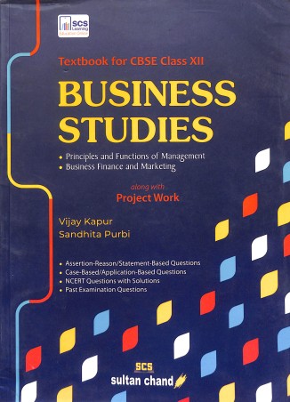 Book cover number 1 for Business Studies : Textbook For CBSE Class 12 (Along With Project Work) written by Vijay Kapur, Sandhita Purbi published by Sultan Chand & Sons (P) Ltd