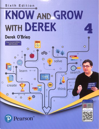 Book cover number 1 for Know And Grow With Derek 4 (NCF 2023) written by Derek O'Brien published by Pearson Education