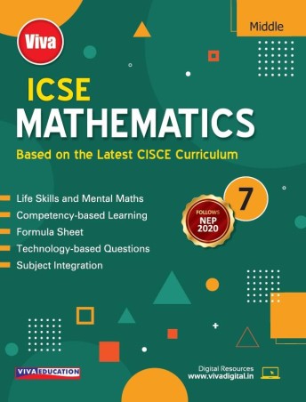 Book cover number 1 for ICSE Mathematics Middle 7 (NEP 2020) written by NA published by Viva Education