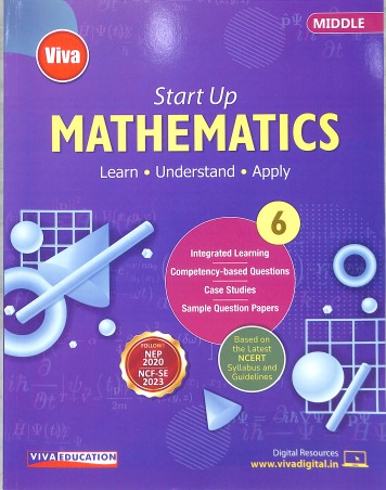 Book cover number 1 for Start Up Mathematics Middle 6 (NEP 2020 / NCF-SE 2023) written by NA published by Viva Education