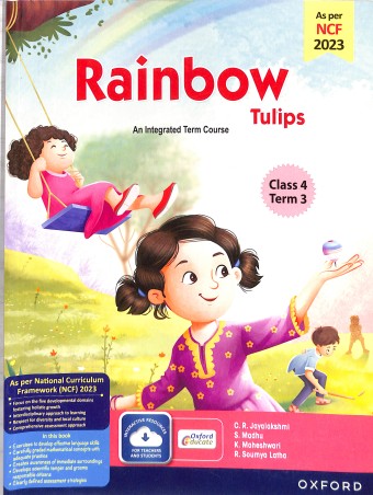 Book cover number 1 for Rainbow Tulips (Revised Edition) Class 4 Term 3 NCF 2023 written by C. R. Jayalakshmi, S. Madhu, K. Maheshwari published by Oxford University Press