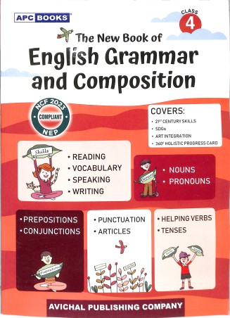 Book cover number 1 for APC The New Book Of English Grammar And Composition Class 4 (NEP / NCF 2023) written by NA published by Avichal Publishing Company