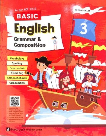 Book cover number 1 for Basic English Grammar & Composition 3 (NCF 2023) written by NA published by Good Luck Publishers Limited