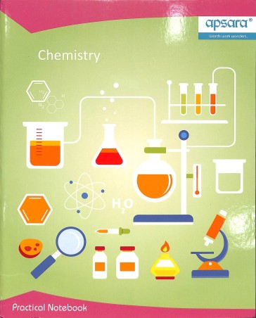 Stationery image 1 for Apsara Chemistry Practical Notebook Hard Bound 116 Pages (26.5 X 21.5 Cm)