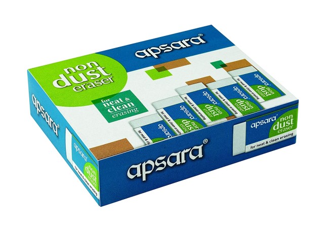 Stationery image 1 for Apsara Non Dust Eraser (Set Of 20 Eraser)