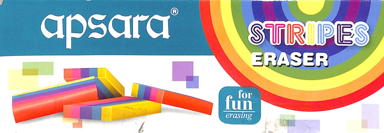 Stationery image 1 for Apsara Stripes Eraser (Set Of 10 Eraser)