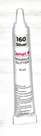 Stationery image 1 for Camel 160 Silver Sparkle Glitter (15 Ml)