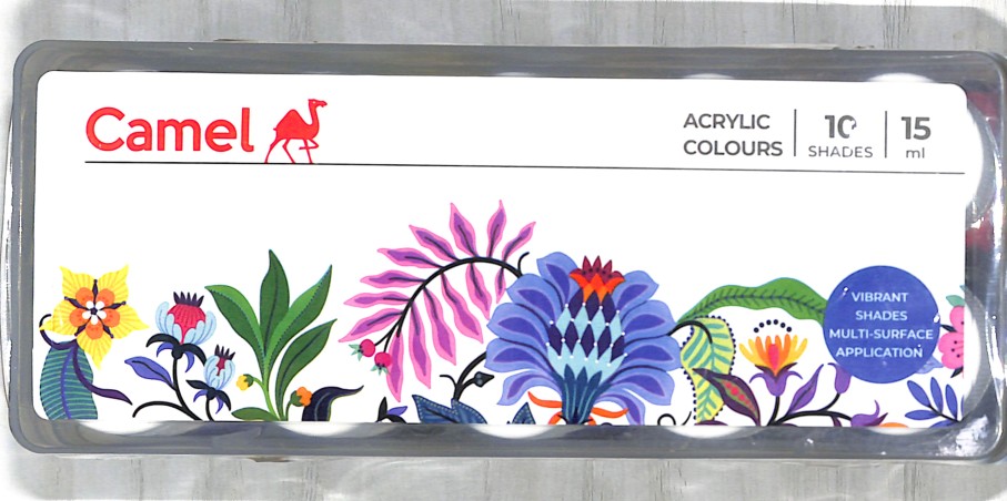 Stationery image 1 for Camel Acrylic Colours 15 ML 10 Shades