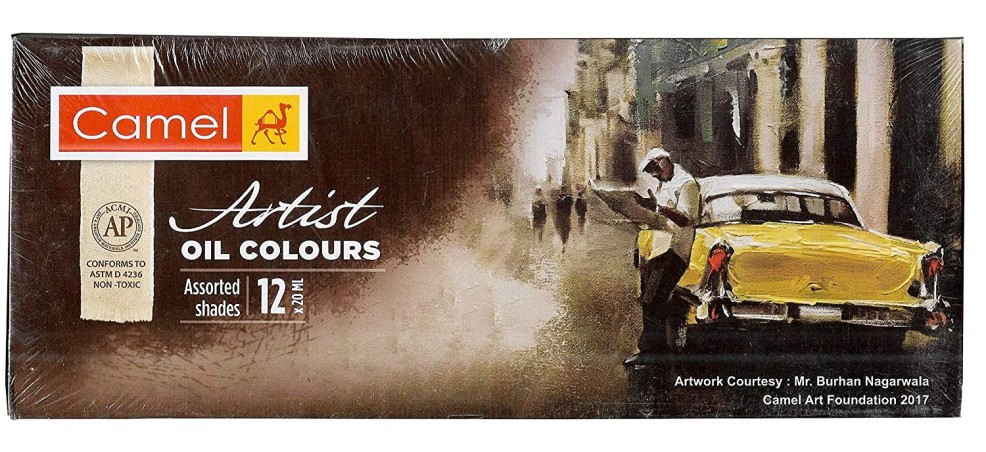 Stationery image 1 for Camel Artist Oil Colours Assorted Shades (12 X 20 ML)