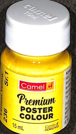 Stationery image 1 for Camel Premium Poster Colour 236 Lemon Yellow 15ml