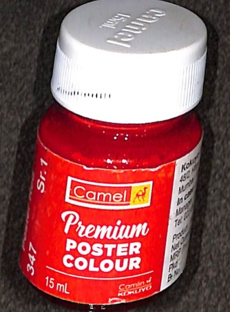 Stationery image 1 for Camel Premium Poster Colour 347  Poster Red 15ml