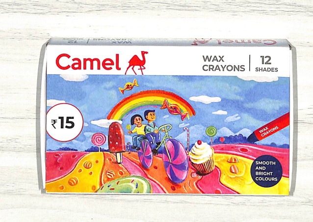 Stationery image 1 for Camel Wax Crayons 12 Shades