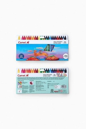 Stationery image 1 for Camel Wax Crayons Extra Long 26 shades