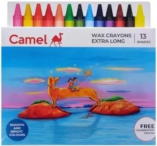 Stationery image 1 for Camel Wax Crayons Jumbo Smooth & Bright Colours 13 Shades