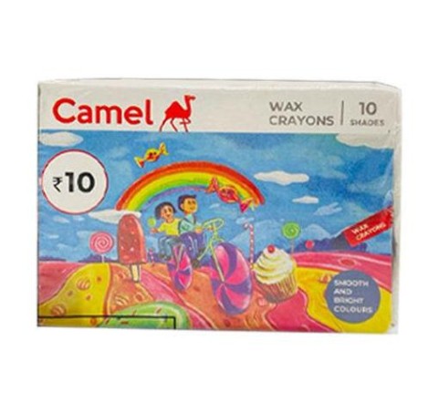 Stationery image 1 for Camel Wax Crayons Smooth And Bright Colours 10 Shades
