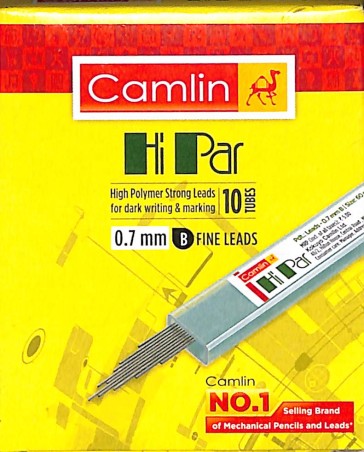 Stationery image 1 for Camlin Hi Par High Polymer Strong Leads For Smooth Writing 10 Tubes (0.7 mm B Fine Leads)