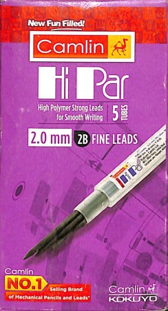 Stationery image 1 for Camlin Hi Par High Polymer Strong Leads For Smooth Writing 5 Tubes (2.0 mm 2B Fine Leads)