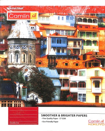 Stationery image 1 for Camlin Notebook Double Line 60 Pages (21 X 17 Cm)