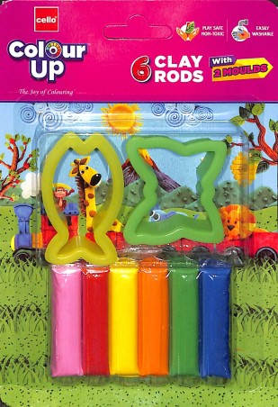 Stationery image 1 for Cello - Colour Up (6 Clay Rods)
