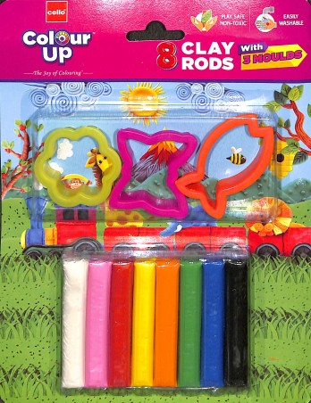 Stationery image 1 for Cello - Colour Up (8 Clay Rods)